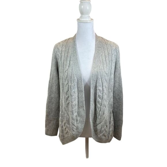 Brand New with Tags Talbots Grey Wool and Cashmere‎ Blend Open Front Cardiagn PS - Picture 1 of 10